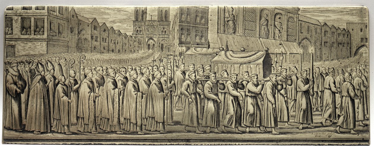 Procesja polowania na Sainte Genevieve - Leonard Gaultier (1561-1641). autorstwa Leonard Gaultier