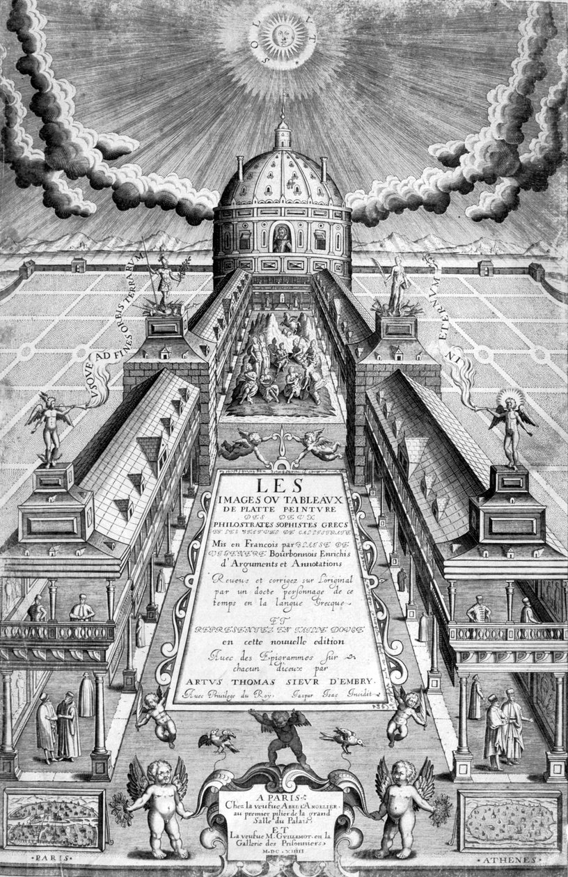 Strona tytułowa Les Images .. Of the Two Philostrate, 1615 autorstwa Leonard Gaultier