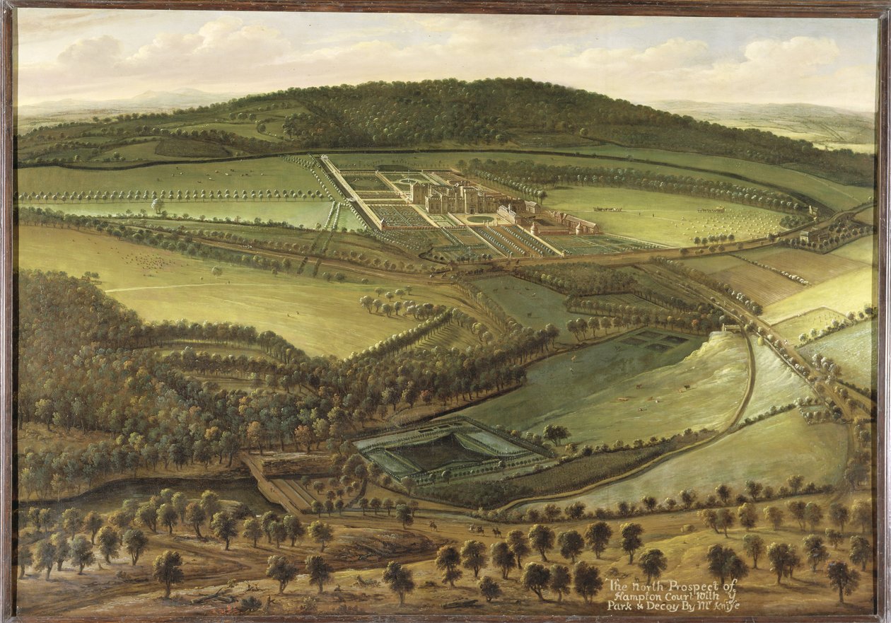 North Prospect of Hampton Court, c.1699 autorstwa Leonard Knyff