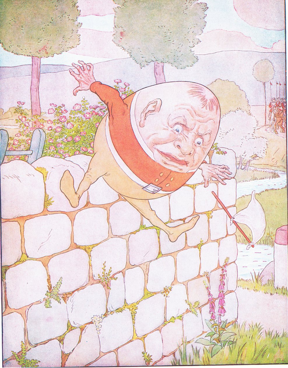 Humpty Dumpty miał świetny upadek (kolor lito) autorstwa Leonard Leslie Brooke