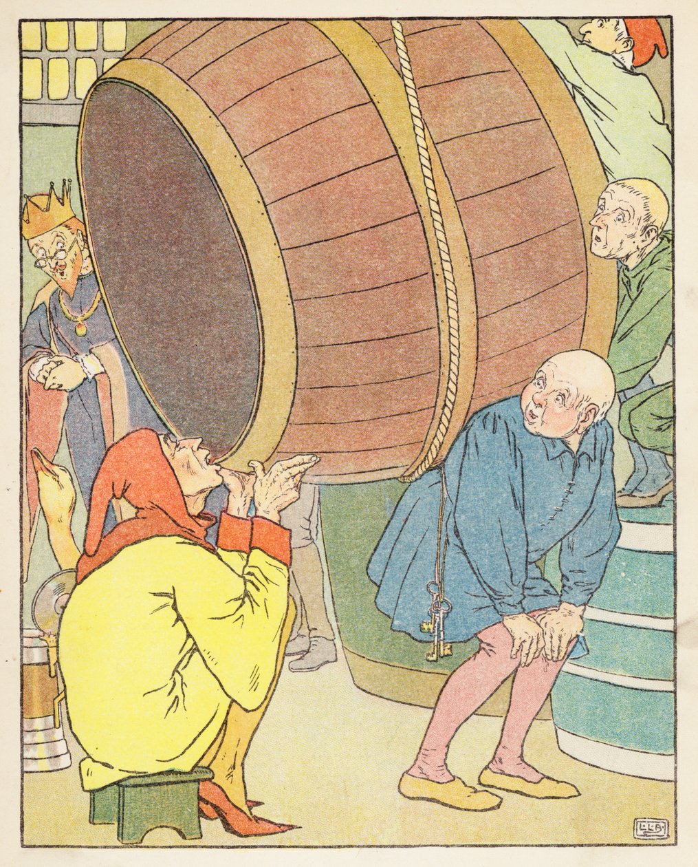 Złota gęś (kolorowa litografia) autorstwa Leonard Leslie Brooke