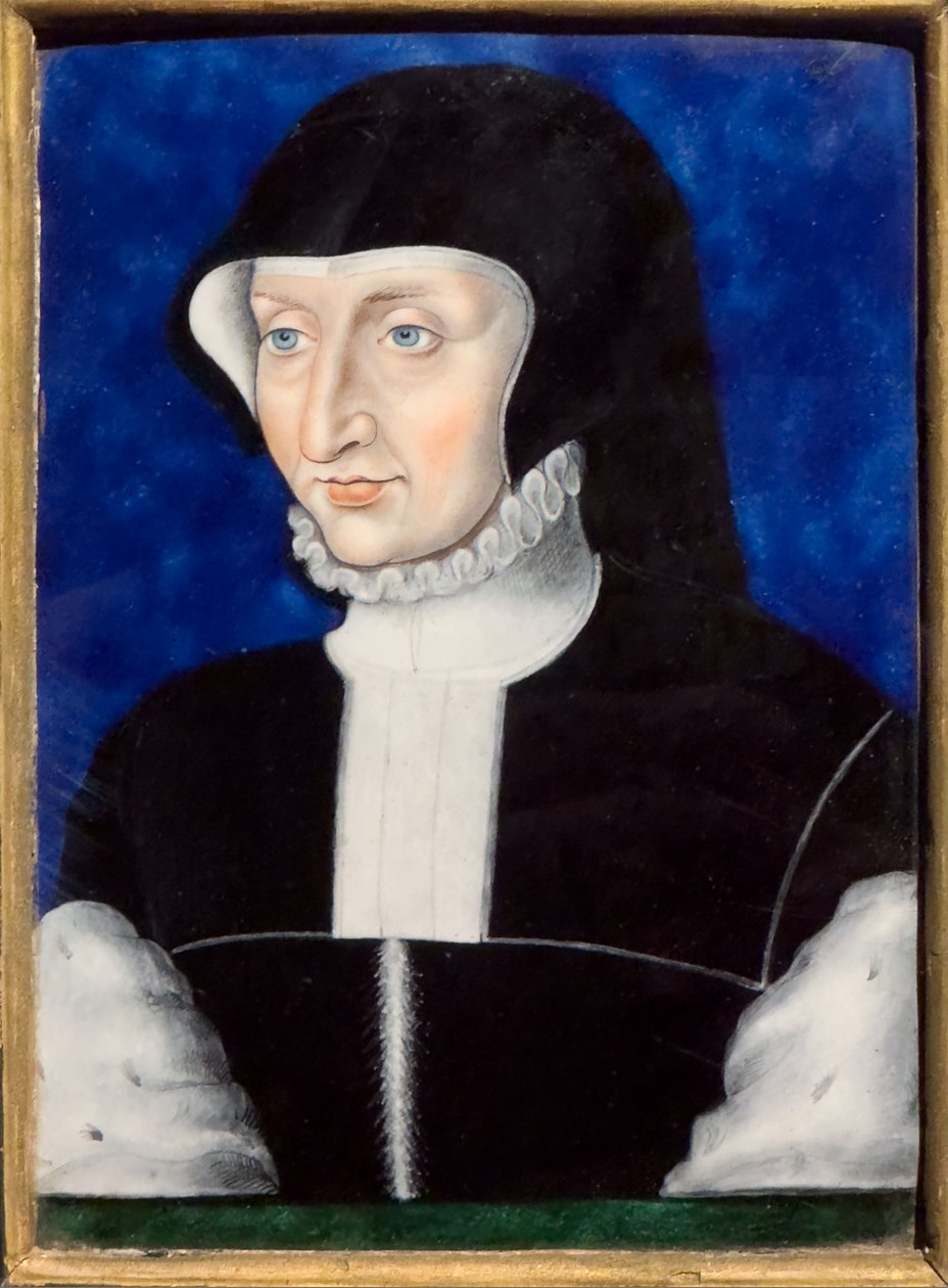 Antoinette de Bourbon, ok. 1567 (emalia polichromowana na miedzi)Écouen, musée national de la Renaissance autorstwa Leonard Limosin