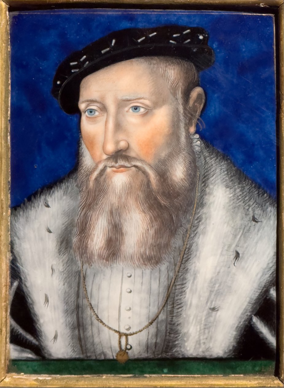 Claude de Guise, około 1567 r. (polichromowana emalia na miedzi) autorstwa Leonard Limosin