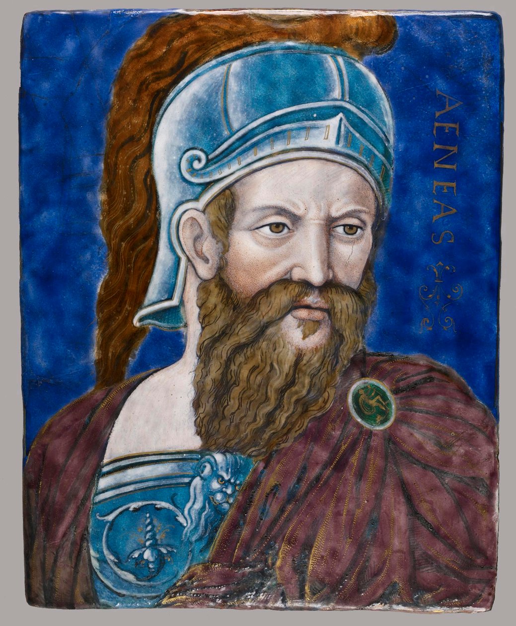 ""Eneasz"" Portret bohatera wojny trojańskiej - e-mail Leonarda Limosina (1505-1577) c.1540 Walters Art Museum, Baltimore autorstwa Leonard Limosin