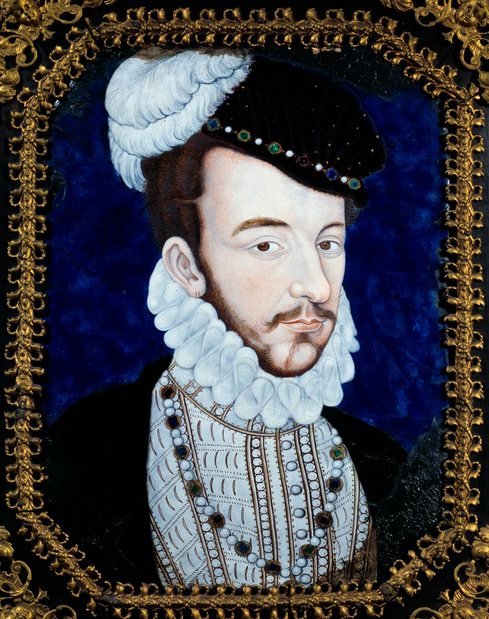Portret Karola IX, króla Francji (1550-1574). Obraz Leonarda Limosina (1505-1577) autorstwa Leonard Limosin