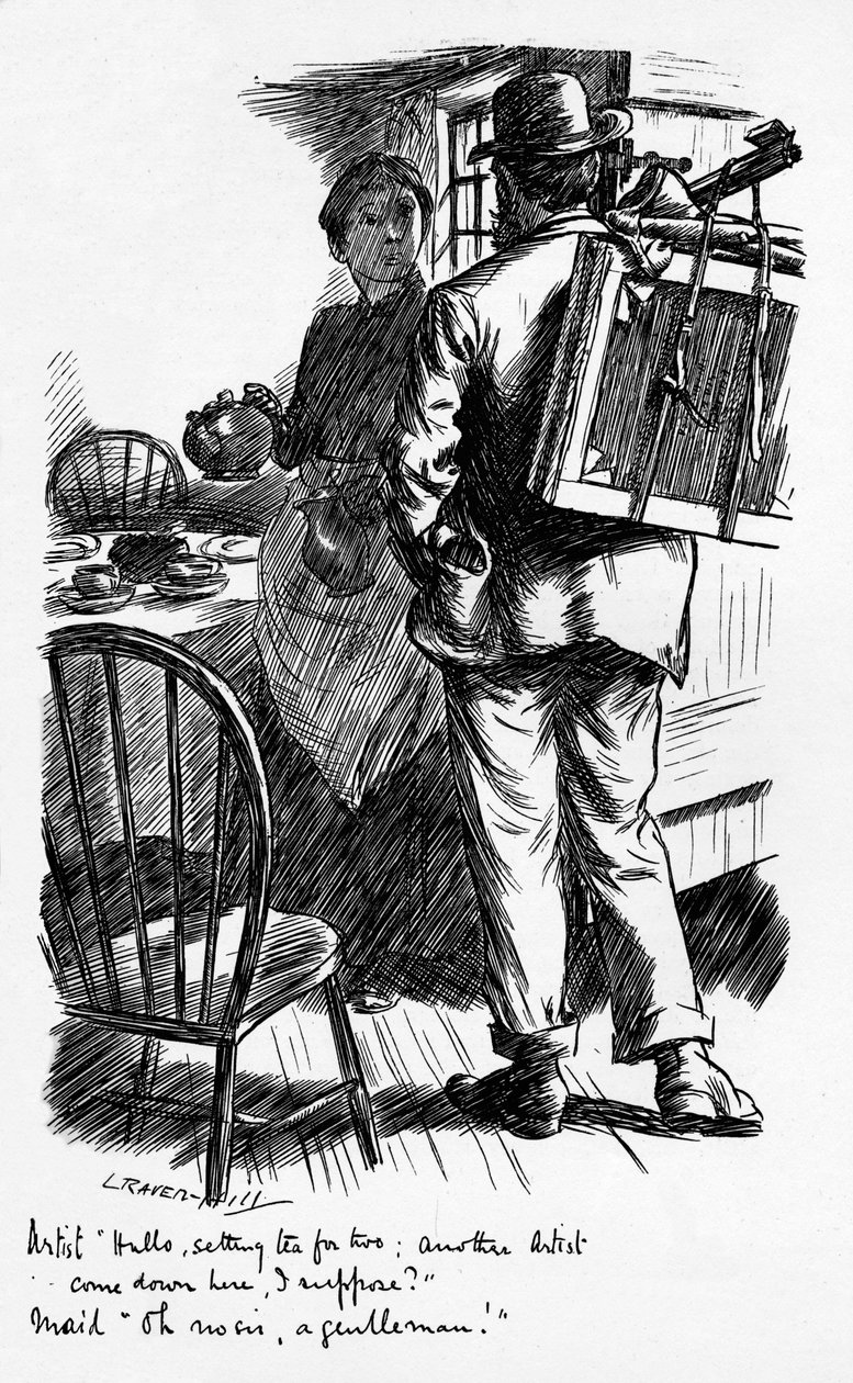 Oh No Sir A Gentleman, c1899 autorstwa Leonard Raven Hill
