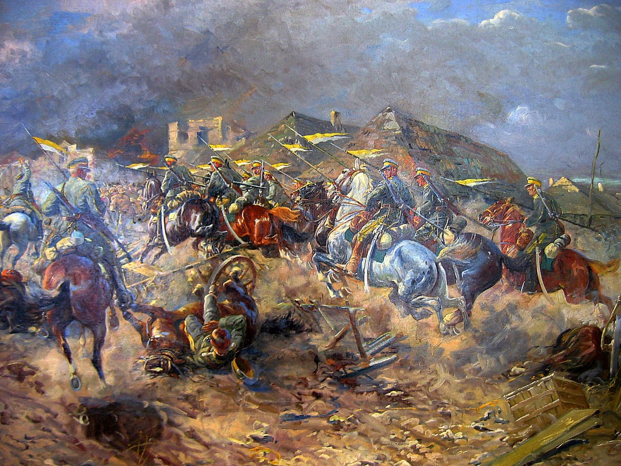 Atak polskich ułanów na bolszewików pod Słuuckiem 1919, 1920 autorstwa Leonard Winterowski