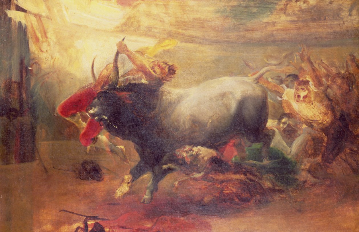 Walka byków autorstwa Leonardo Alenza