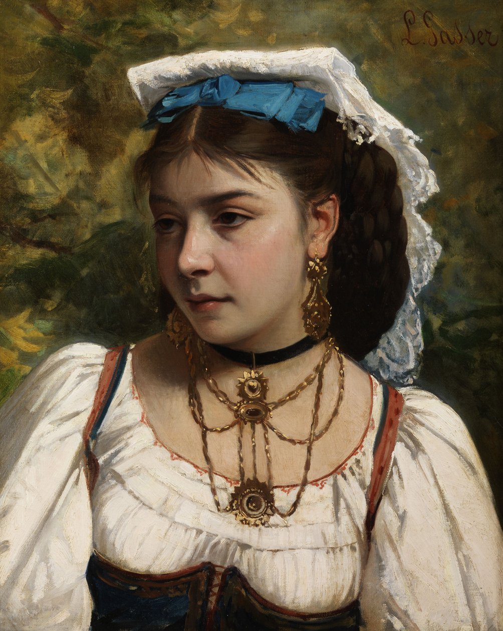 Portret młodej Włoszki autorstwa Leonardo Gasser