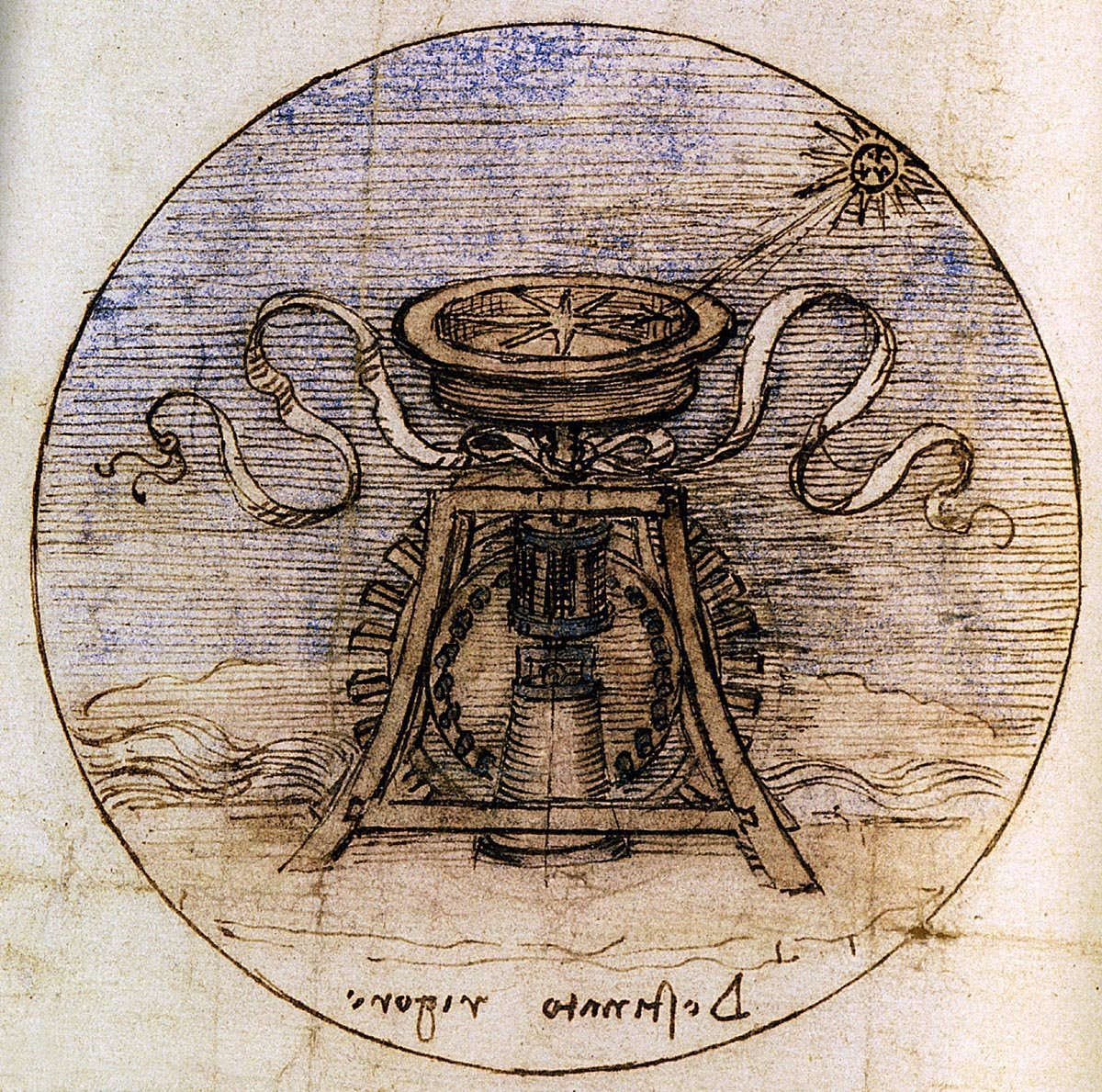 Kompas zasilany wodą autorstwa Leonardo da Vinci