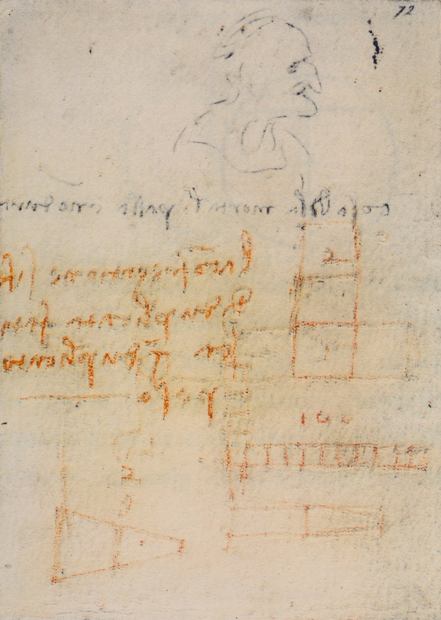 کوډیکس فورسټر III، f.72r، په فزیک کې انعکاس او یادښتونه، c.1490-93 پولی autorstwa Leonardo da Vinci