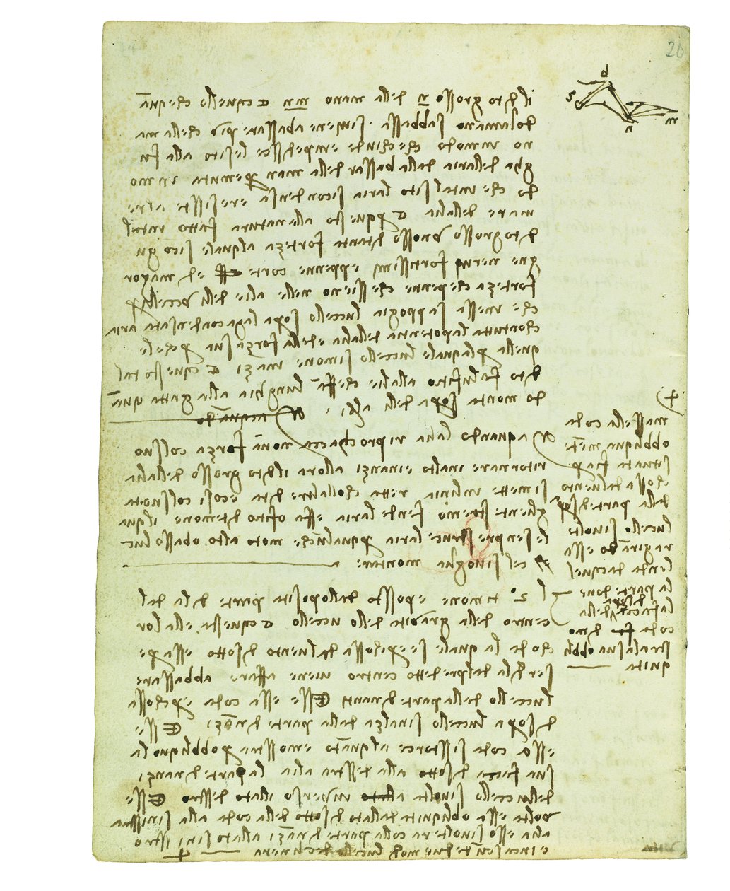Kodeks lotu ptaków, Folio 13 verso autorstwa Leonardo da Vinci