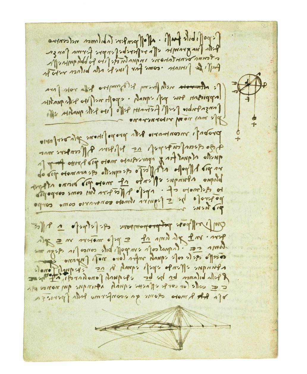 Codex o locie ptaków, Folio 2 verso autorstwa Leonardo da Vinci