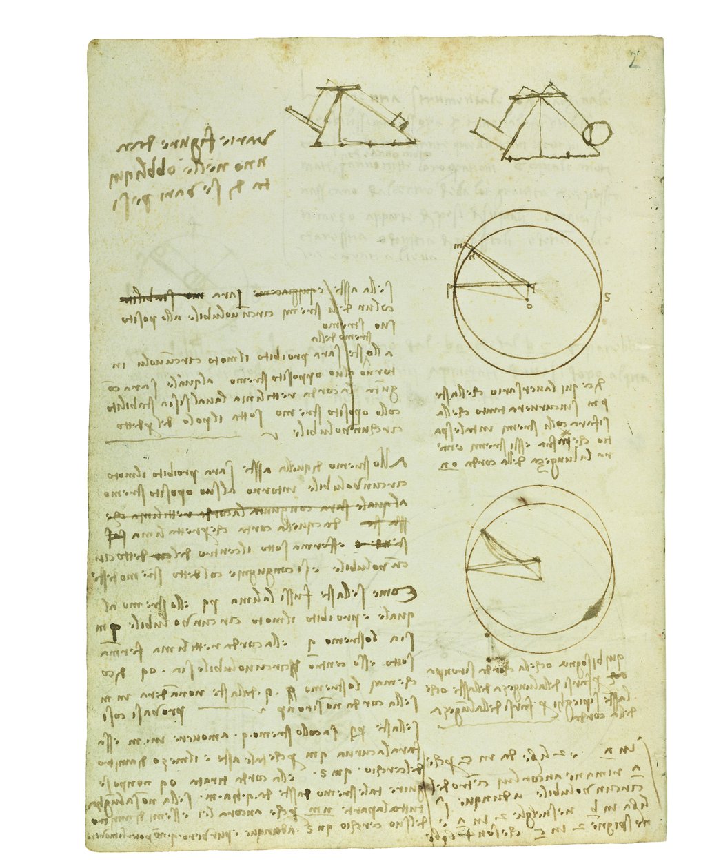 Kodeks lotu ptaków, Folio 3 verso autorstwa Leonardo da Vinci