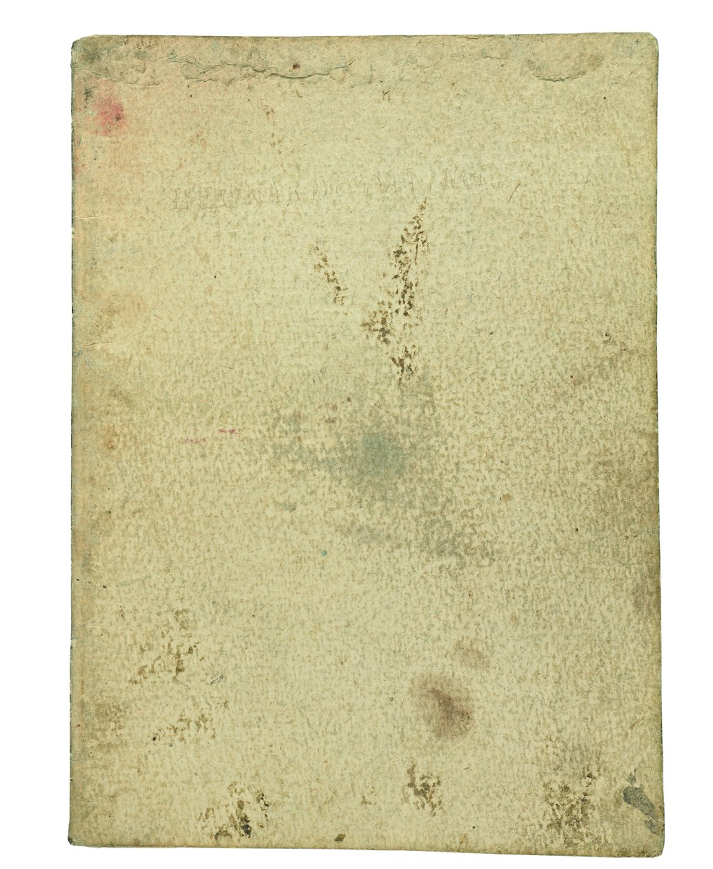 Kodeks lotu ptaków, wyklejka I autorstwa Leonardo da Vinci