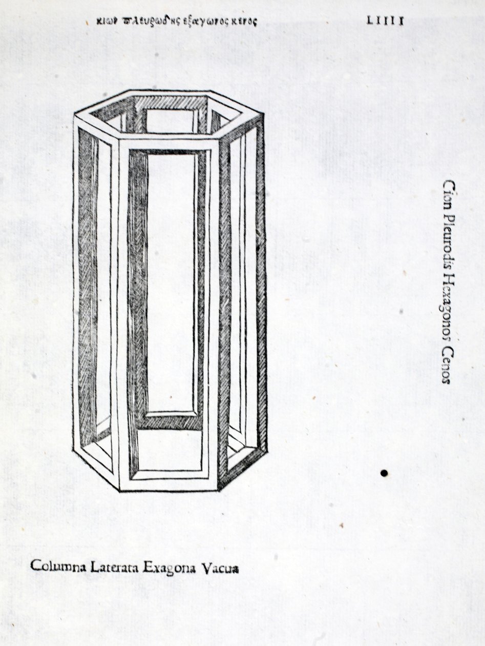 Pusta ceglana kolumna, ilustracja z „Boskiej proporcji” Luca Pacioli (ok. 1445-1517), pierwotnie wyd. Wenecja, 1509 autorstwa Leonardo da Vinci