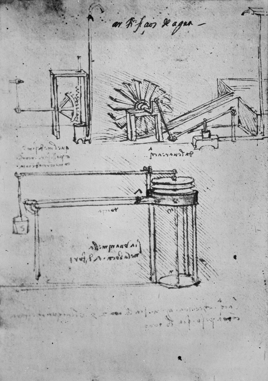 Fol. 53 (verso), Rękopis B, 1488-89 autorstwa Leonardo da Vinci