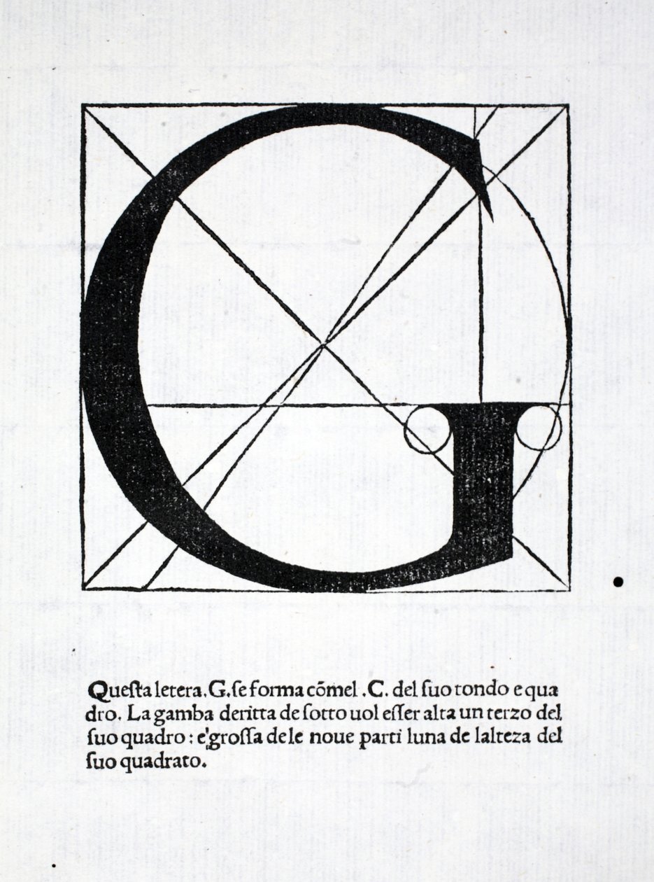 G, ilustracja z "Divina Proportione" Luca Pacioli (ok. 1445-1517), pierwotnie opublikowana. Wenecja, 1509 r. autorstwa Leonardo da Vinci
