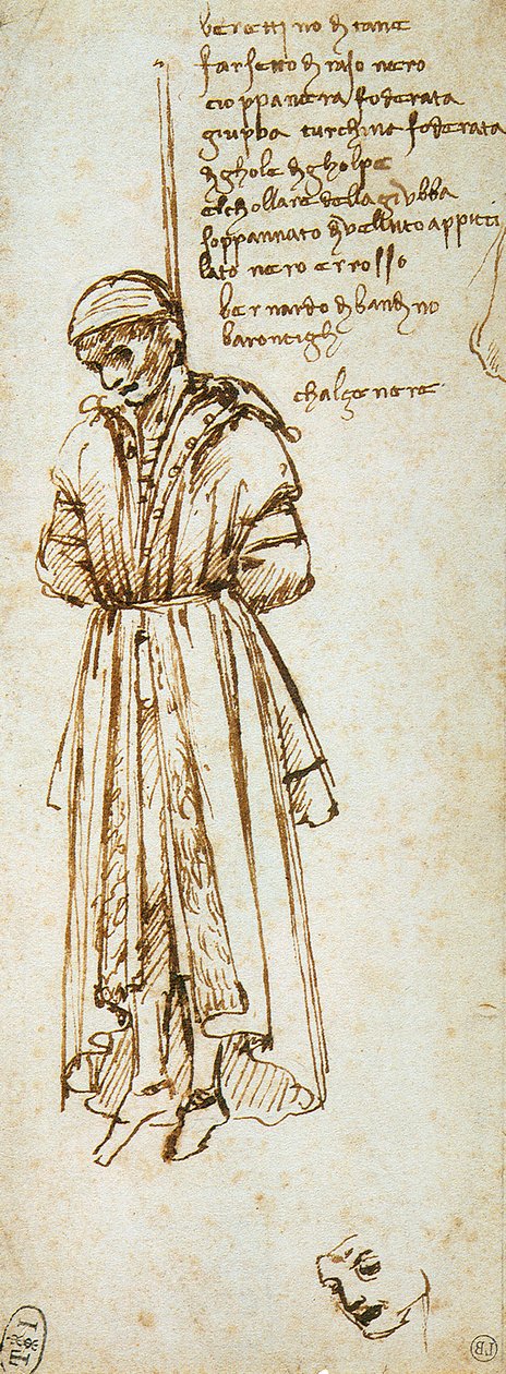 Powieszenie Bernardo Baroncelli 1479 autorstwa Leonardo da Vinci