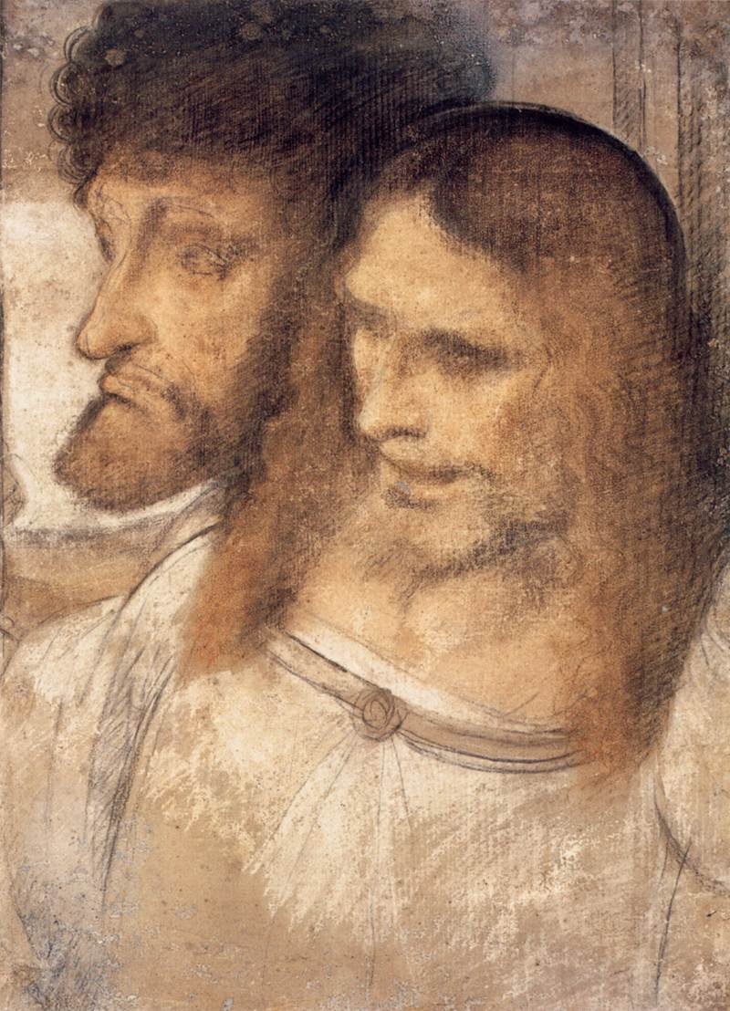 Głowy św. Tomasza i Jakuba Większego autorstwa Leonardo da Vinci