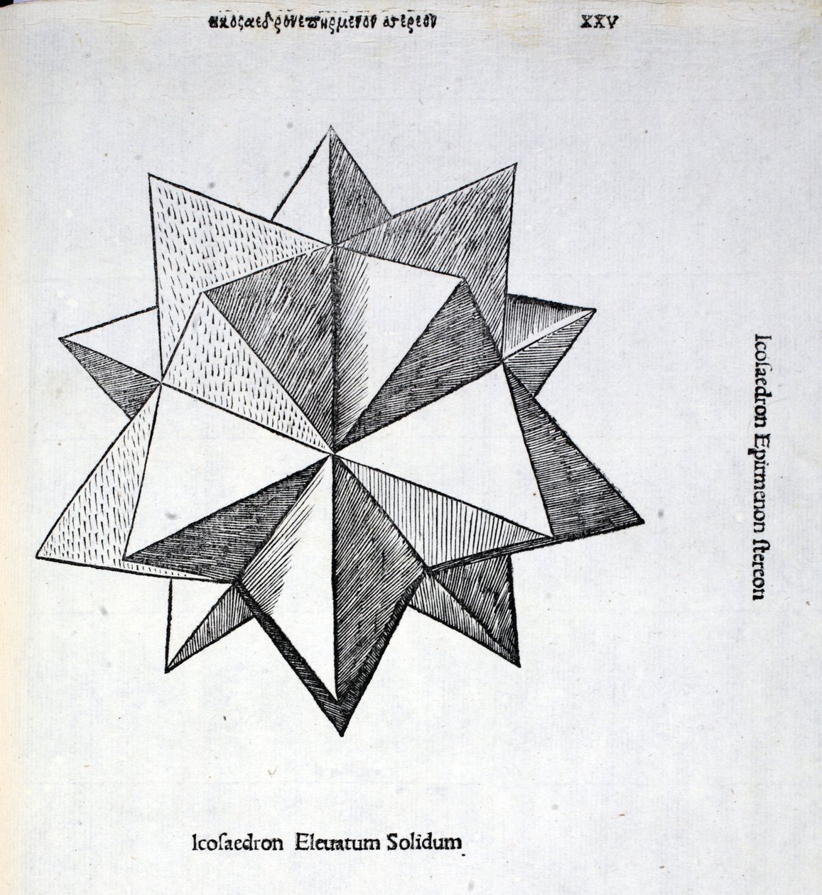 Icosaedron elevatum solidum, ilustracja z 