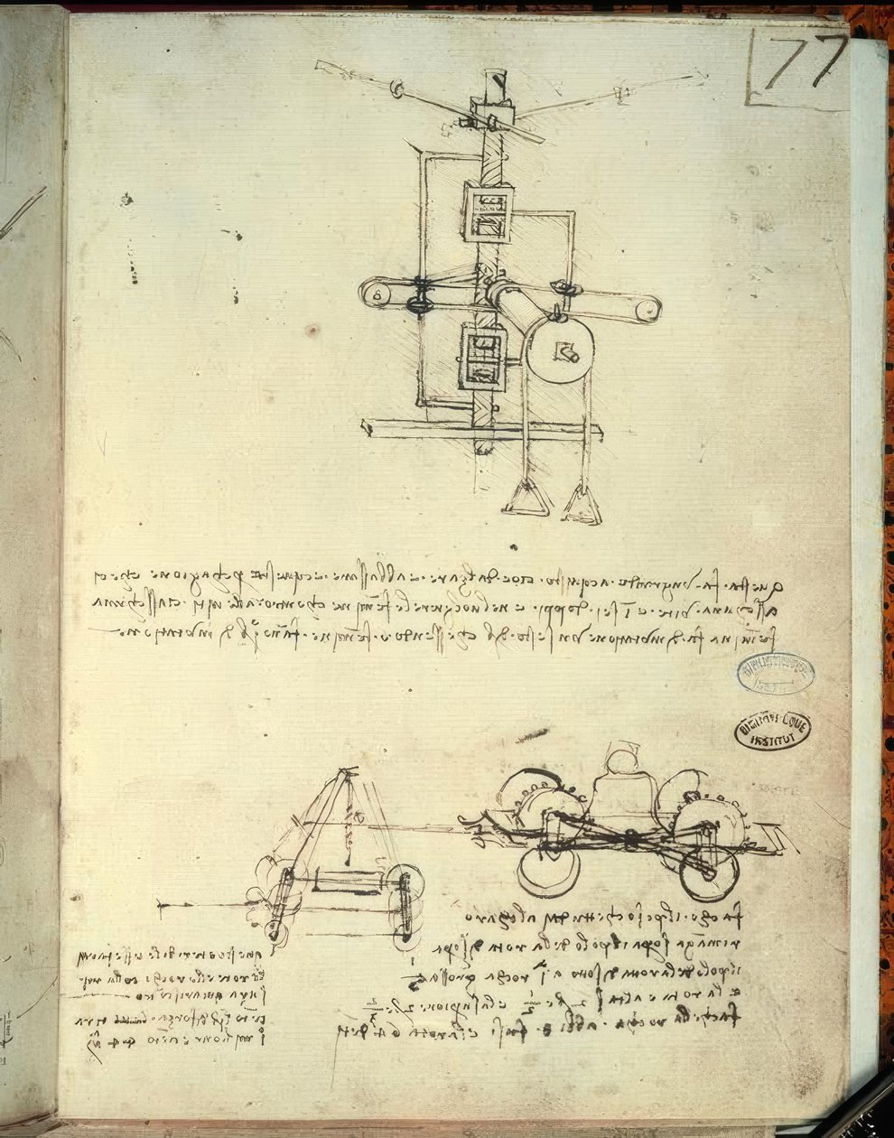 maszyneria autorstwa Leonardo da Vinci