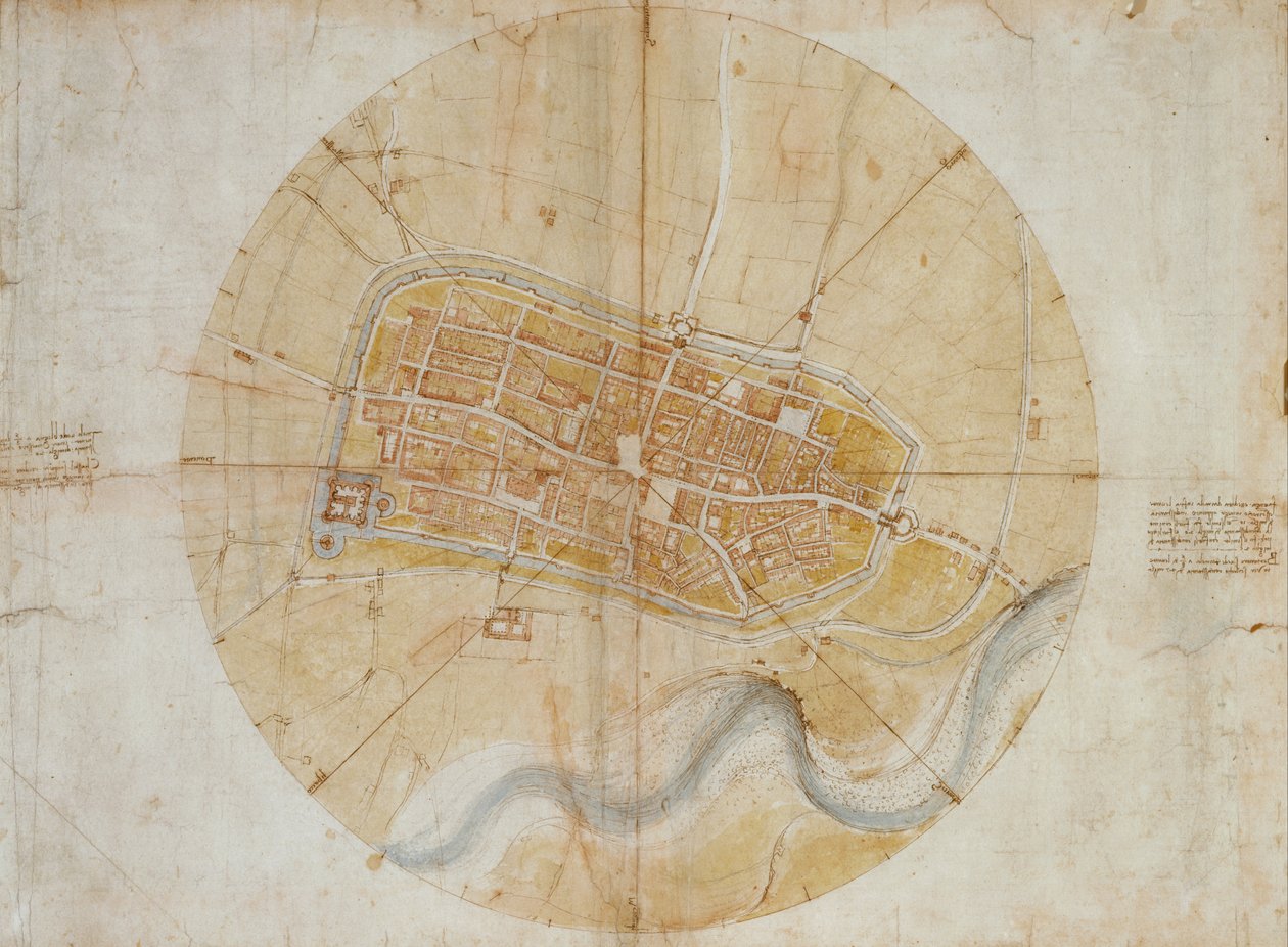 Plan Imoli autorstwa Leonardo da Vinci