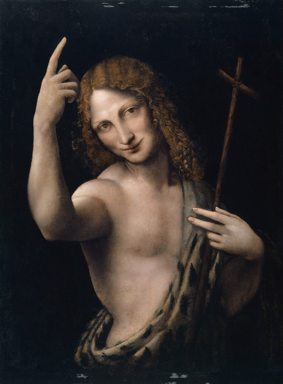 Św. Jan Chrzciciel, 1505-07 autorstwa Leonardo da Vinci