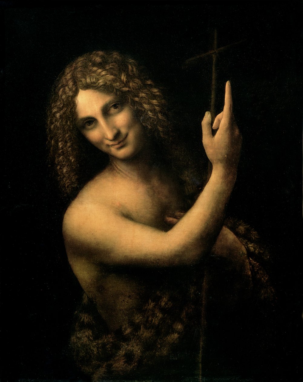 Św. Jan Chrzciciel, 1513-16 autorstwa Leonardo da Vinci