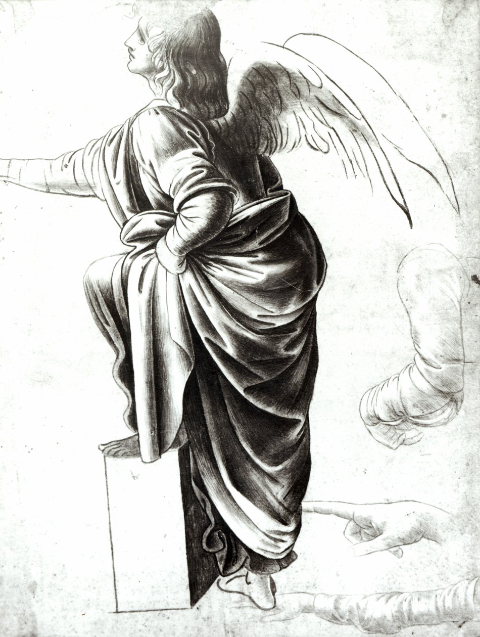 Studium Anioła (kreda na papierze) autorstwa Leonardo da Vinci