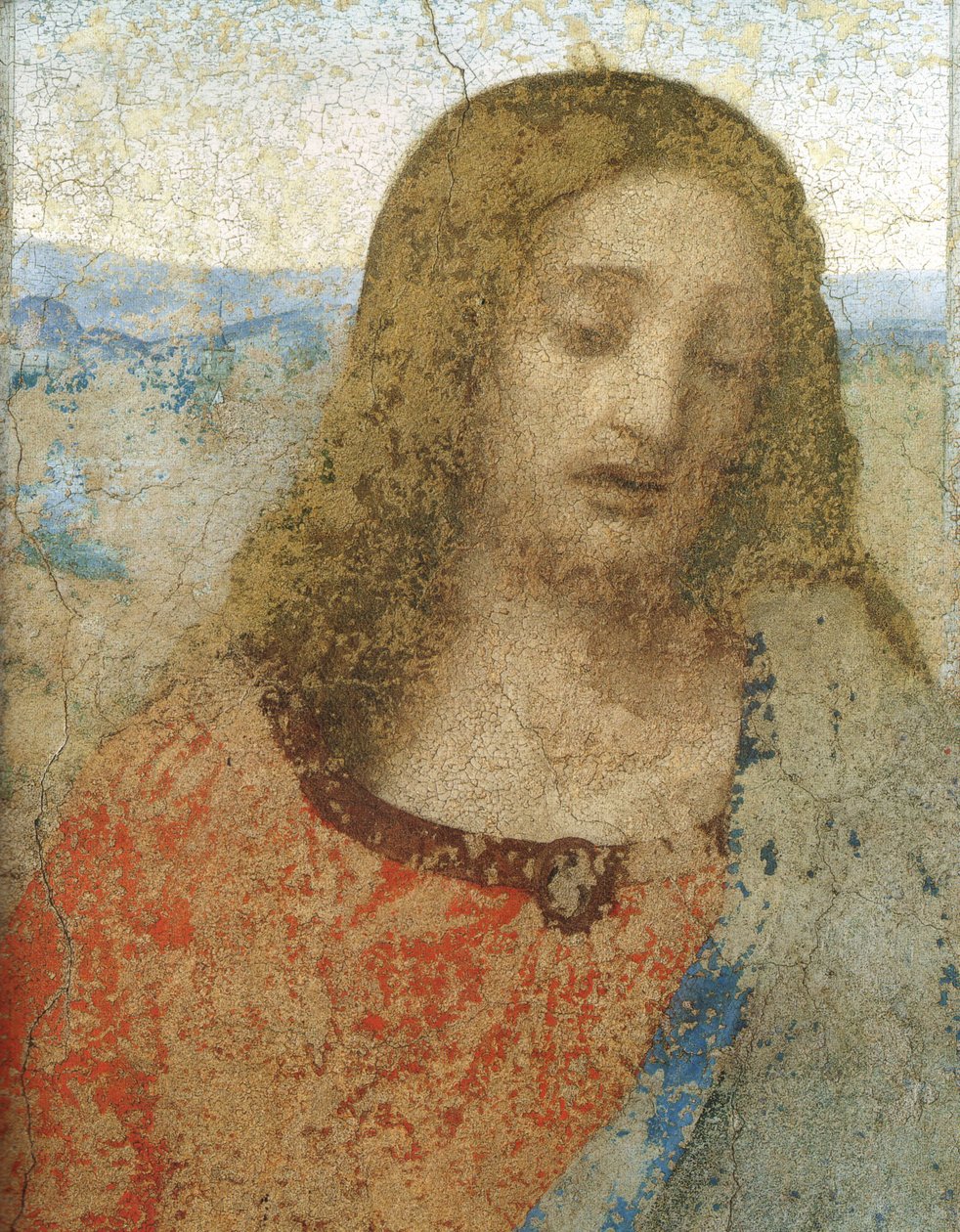 Ostatnia Wieczerza - Szczegóły autorstwa Leonardo da Vinci