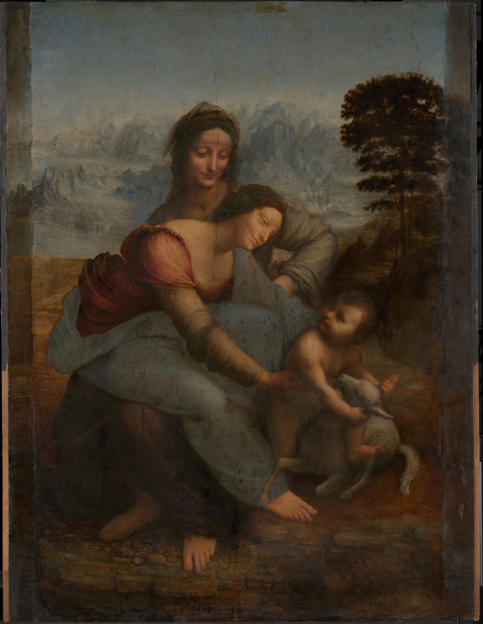 Dziewica z Dzieciątkiem ze św. Anną autorstwa Leonardo da Vinci
