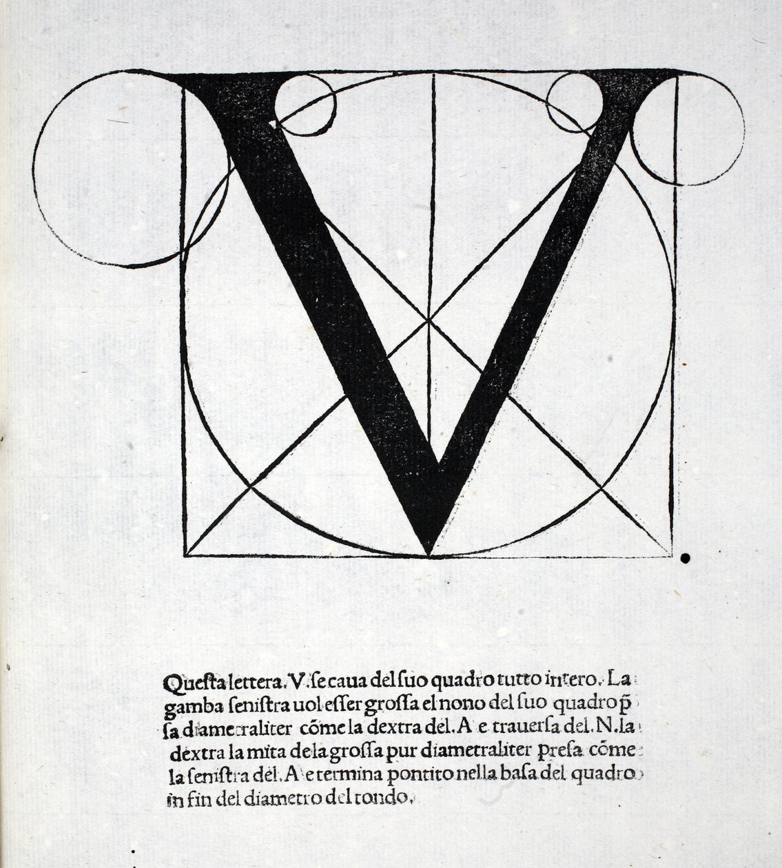 V, ilustracja z „Divina Proportione” Luca Pacioli (ok. 1445-1517), pierwotnie wyd. Wenecja, 1509 autorstwa Leonardo da Vinci