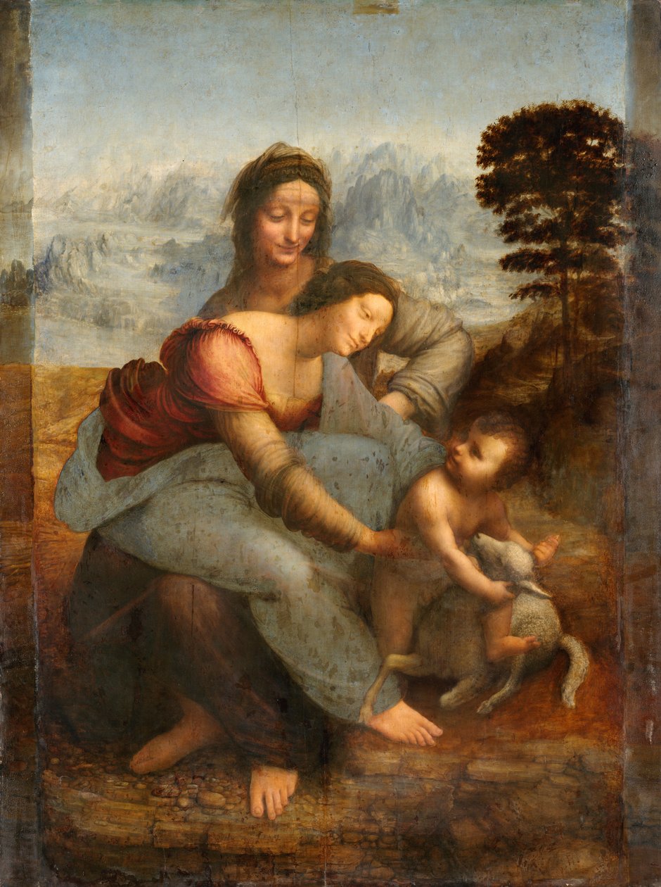 Dziewica z Dzieciątkiem ze św. Anną autorstwa Leonardo da Vinci