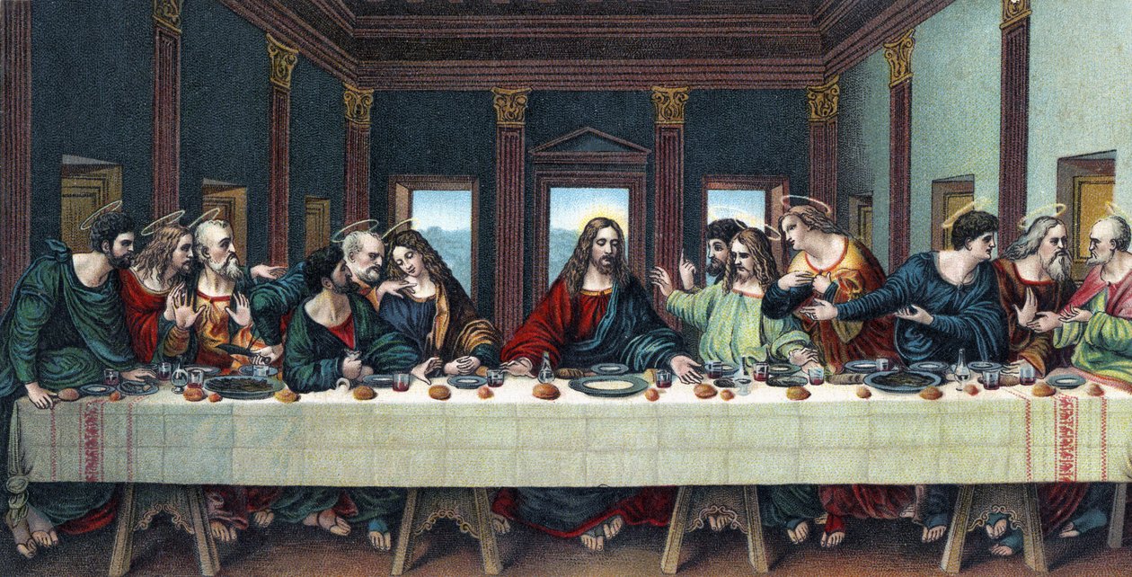 Ostatnia Wieczerza - Nowy Testament autorstwa Leonardo da after Vinci