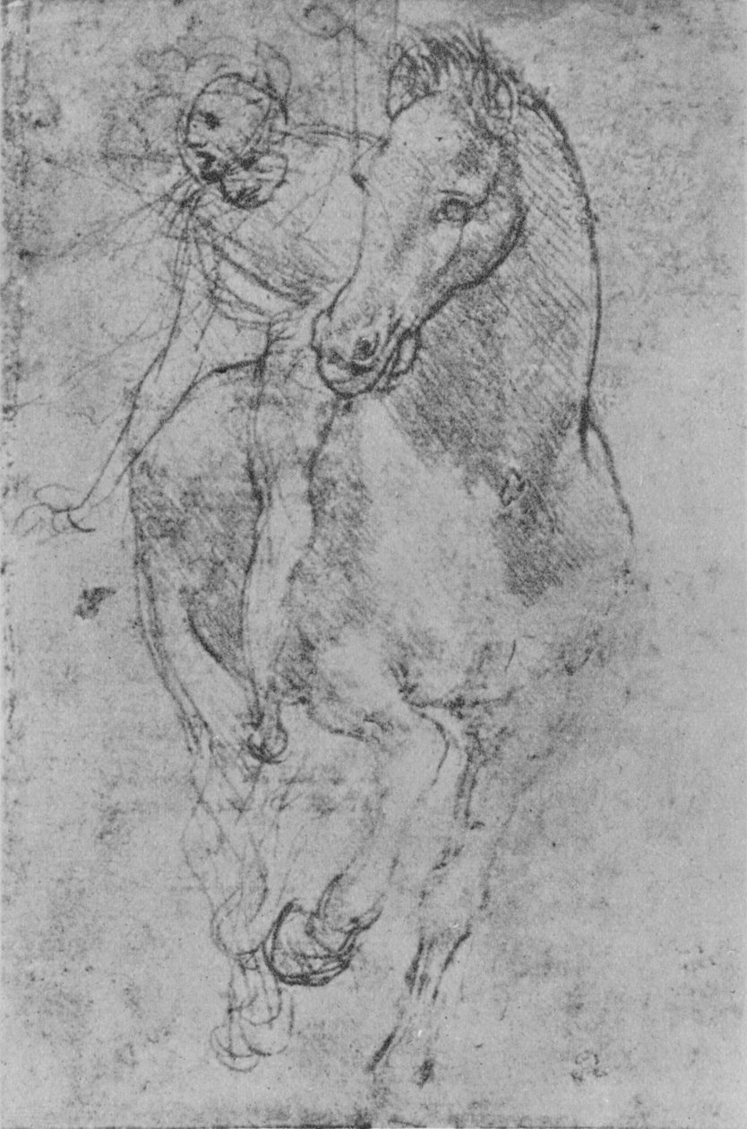 Jeździec, ok. 1480 1945 autorstwa Leonardo da Vinci