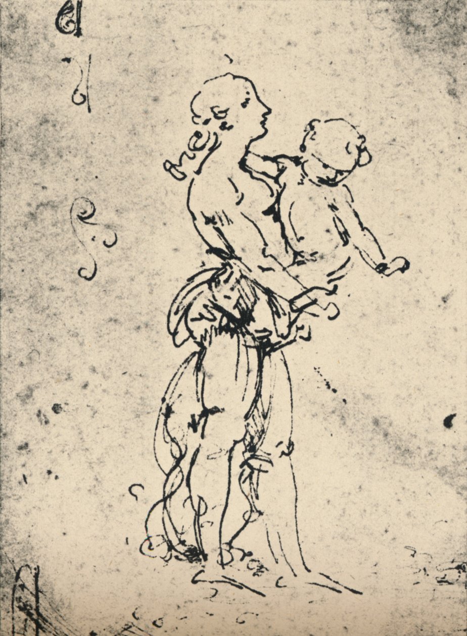 Kobieta niosąca dziecko, ok. 1481 r. 1945 autorstwa Leonardo da Vinci