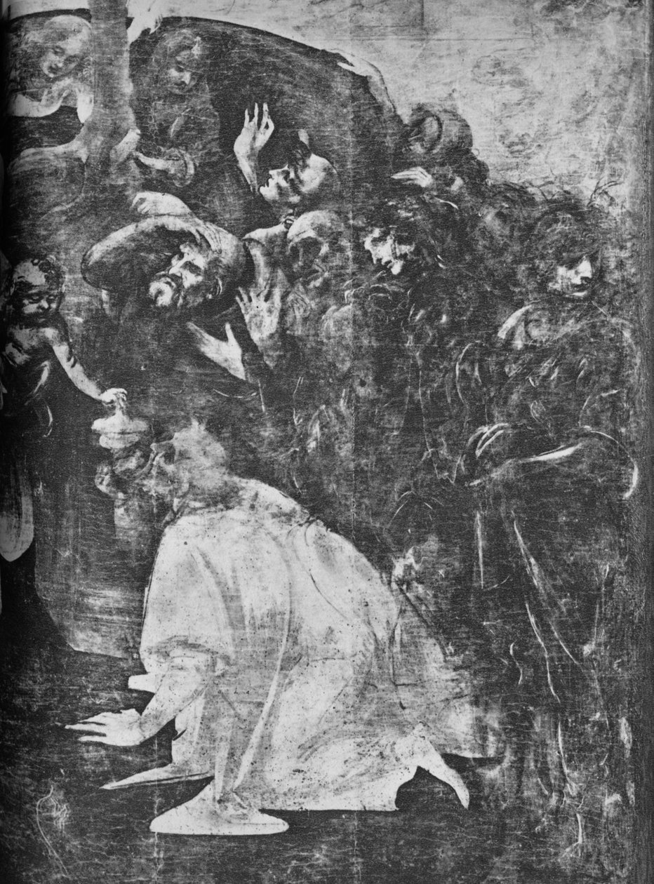 Adoracja Trzech Króli - Prawa część dolna, c1481 1945 autorstwa Leonardo da Vinci
