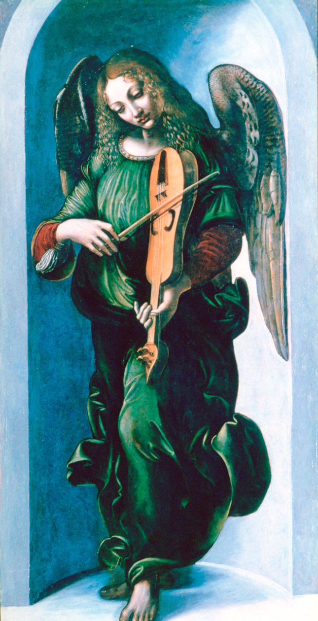 Anioł w zieleni z Vielle, ok. 1500 autorstwa Leonardo da Vinci