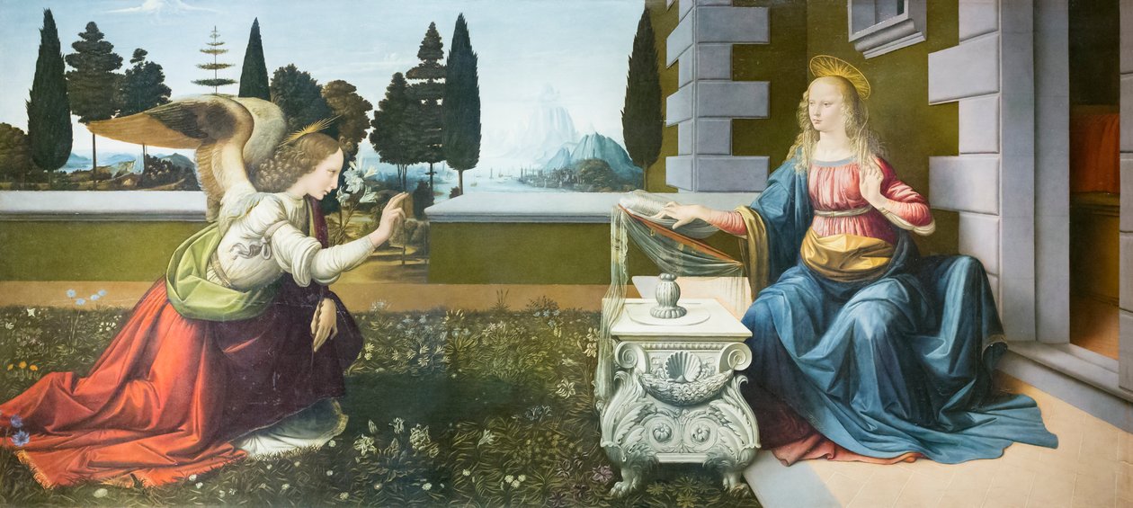 zwiastowanie autorstwa Leonardo da Vinci