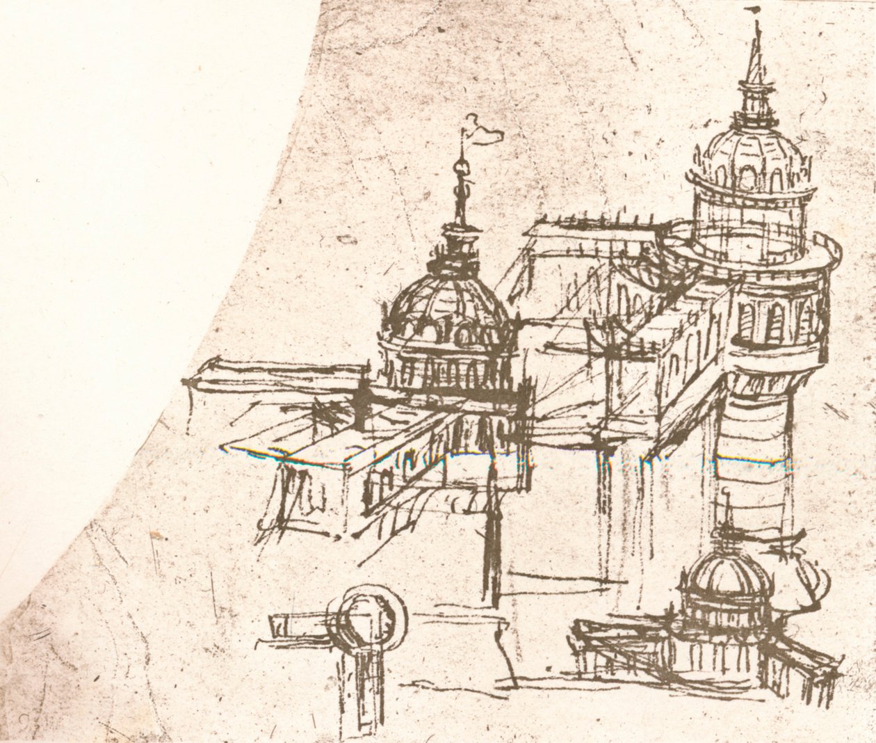 Architektura dla zamków, c1472-c1519 1883 autorstwa Leonardo da Vinci