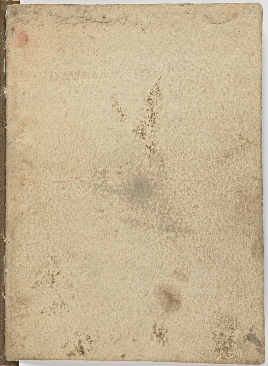 Kodeks lotu ptaków, c. 1505-06, rękopis papierowy, k.p. 18, okładka I autorstwa Leonardo da Vinci
