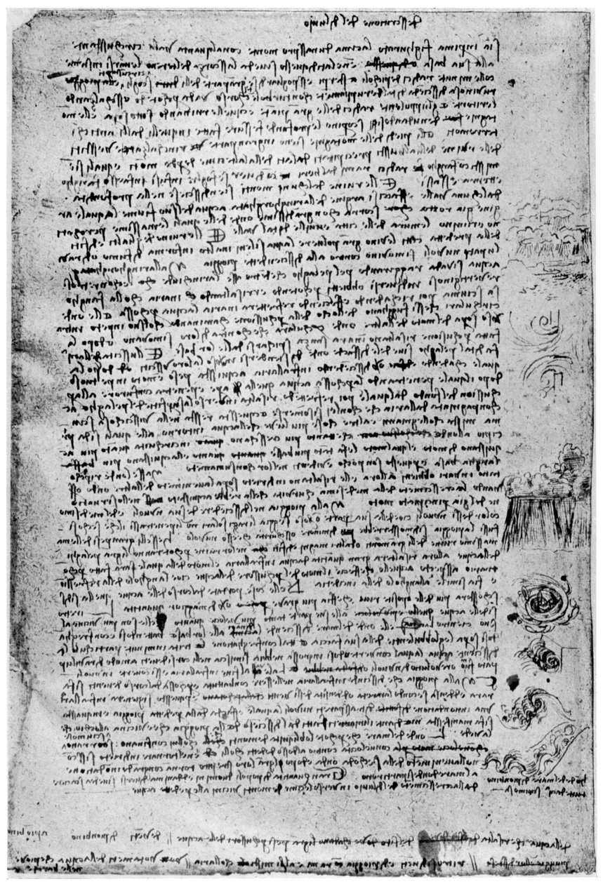 Opis Wielkiego Potopu, koniec XV lub początek XVI wieku 1954 autorstwa Leonardo da Vinci