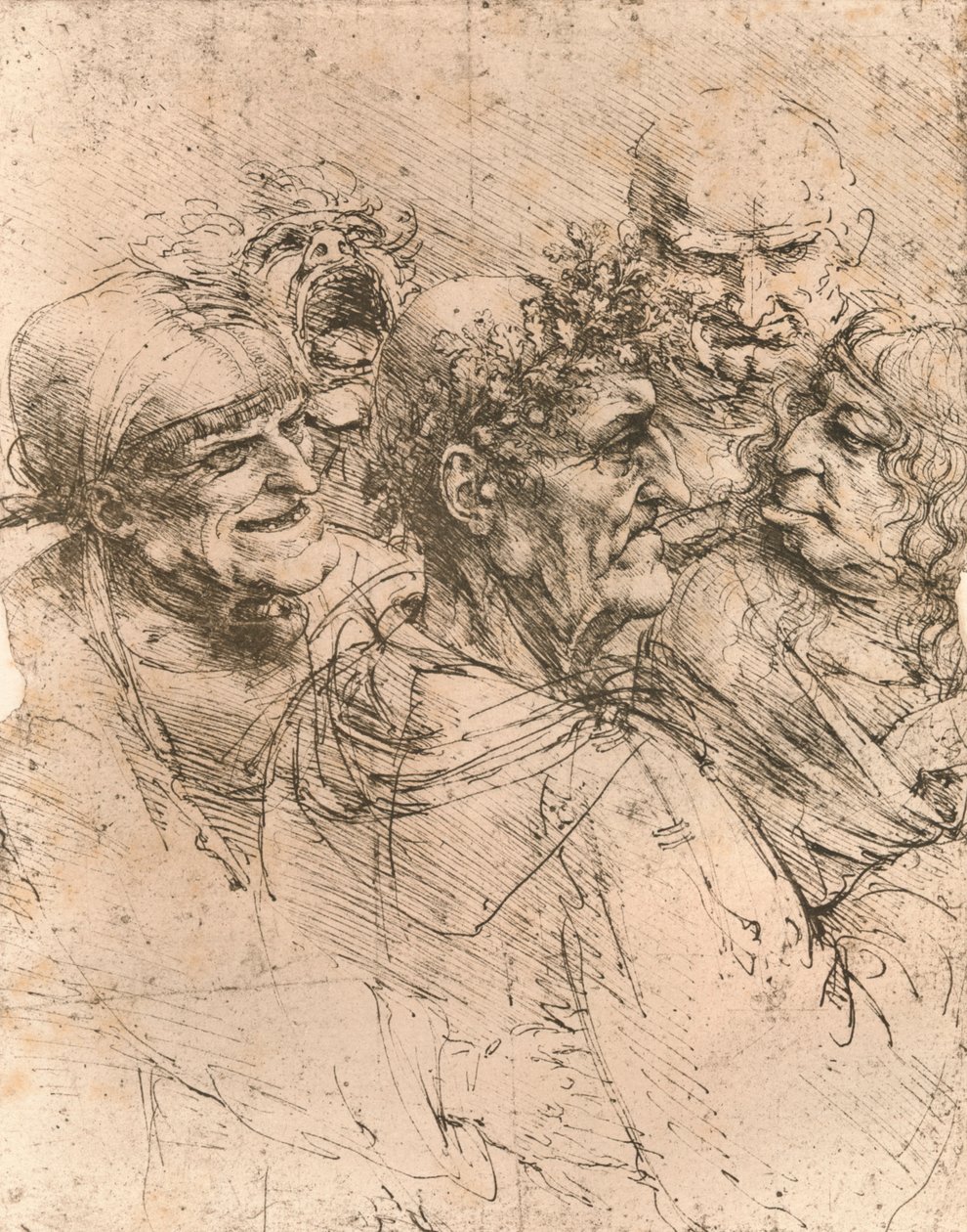 Rysunek karykatur, c1472-c1519 1883 autorstwa Leonardo da Vinci