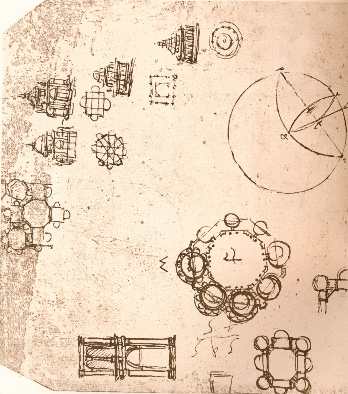 Rysunek architektury kościelnej, c1472-c1519 1883 autorstwa Leonardo da Vinci