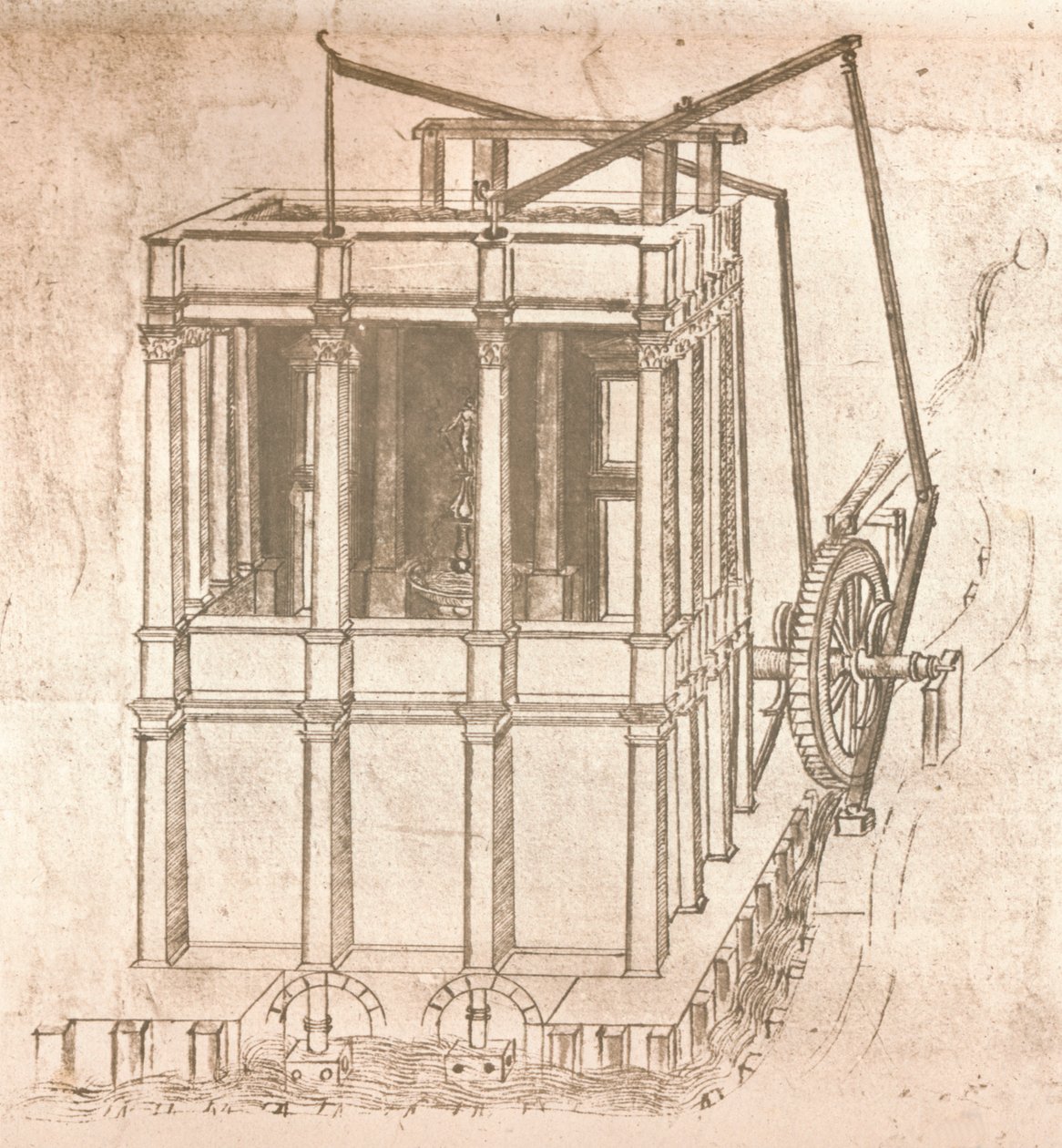 Rysunki projektów zamków i willi, c1472-c1519 1883 autorstwa Leonardo da Vinci