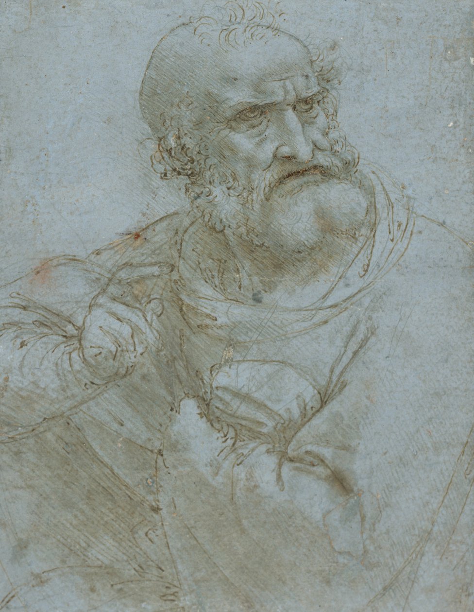 Figura Apostoła, ok. 1495 (pióro i atrament oraz metalpoint na papierze) autorstwa Leonardo da Vinci