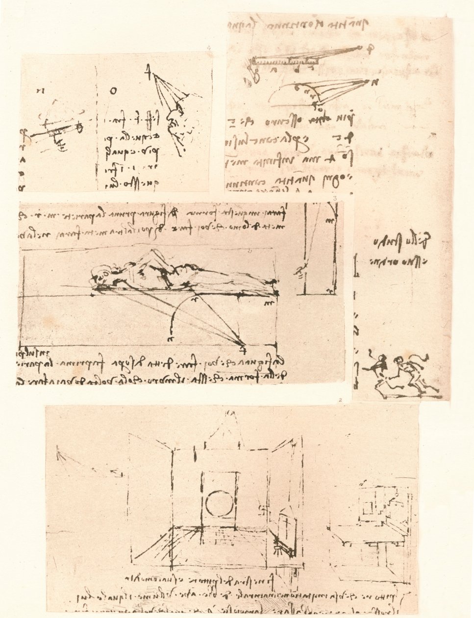 Cztery rysunki ilustrujące praktykę malarską, c1472-c1519 1883 autorstwa Leonardo da Vinci