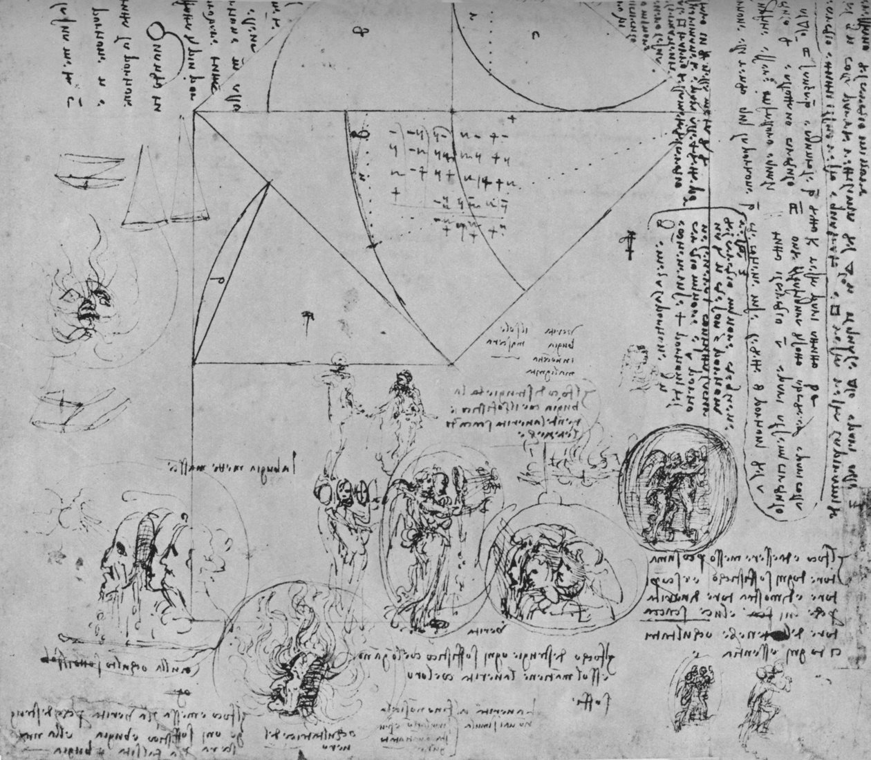 Figury geometryczne i wzory do reprezentacji alegorycznych, c1480 1945 autorstwa Leonardo da Vinci