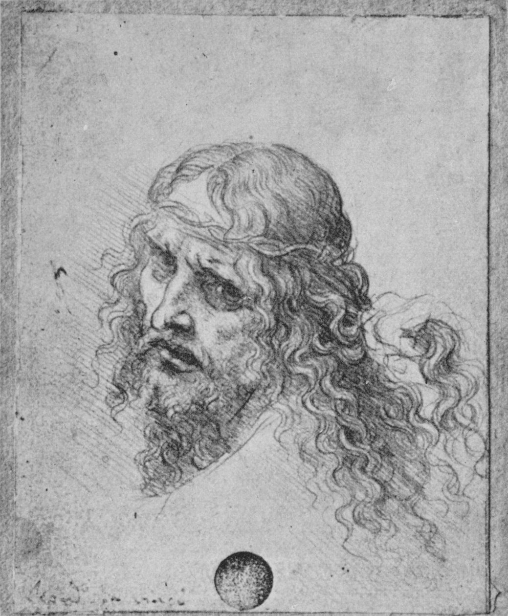 Głowa Chrystusa, ok. 1480 1945 r. autorstwa Leonardo da Vinci